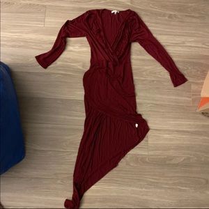 Charlotte Russe Wine Long Sleeve Dress